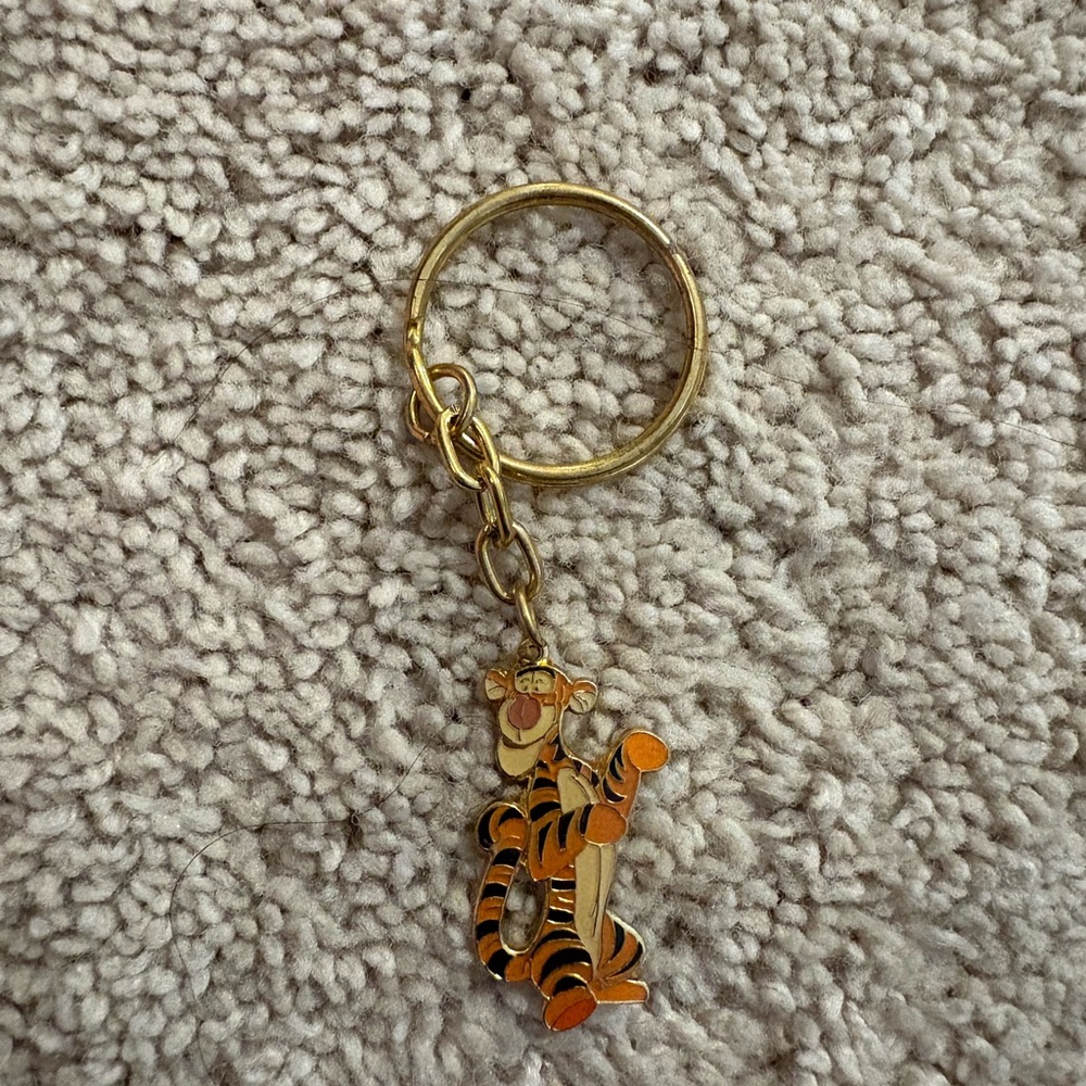 Gold and Orange Tigger Keychain